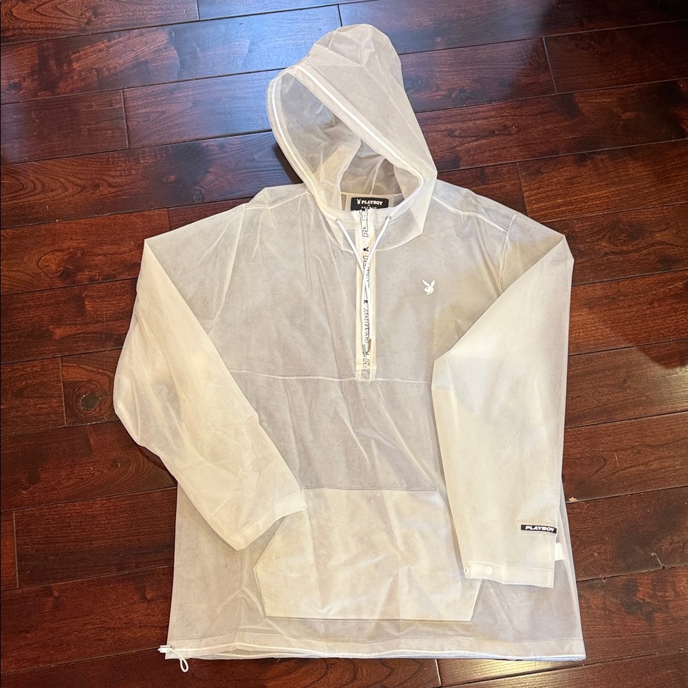 PLAYBOY Sheer White Hooded Jacket - Picture 6 of 6